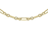 9ct Yellow Gold Diamond Cut Figure Belcher Chain 18"
