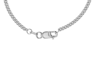 9K White Gold 2.1mm Curb Chain 20"