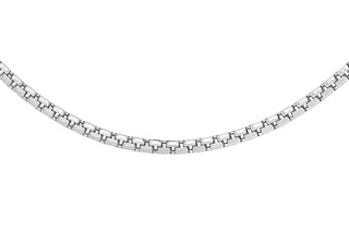 9K White Gold 1.6mm Box Belcher Chain 22"