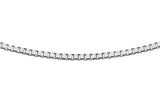 9K White Gold 0.5mm Box Slider Chain 22"