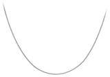 9ct White Gold Diamond Cut Curb Chain 18"