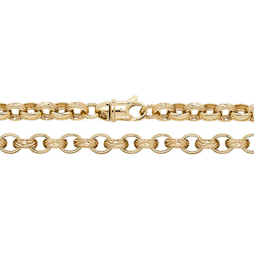 9K Yellow Gold Belcher Chain 22"