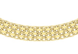 9K Yellow Gold Fancy Bismarck Chain 17"