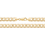 9ct Yellow Gold Flat Curb Chain 8"