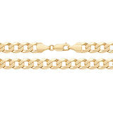 9ct Yellow Gold Flat Curb Bracelet 8''