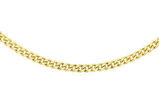 9ct Yellow Gold DC Adjustable Curb Chain 16"-18"