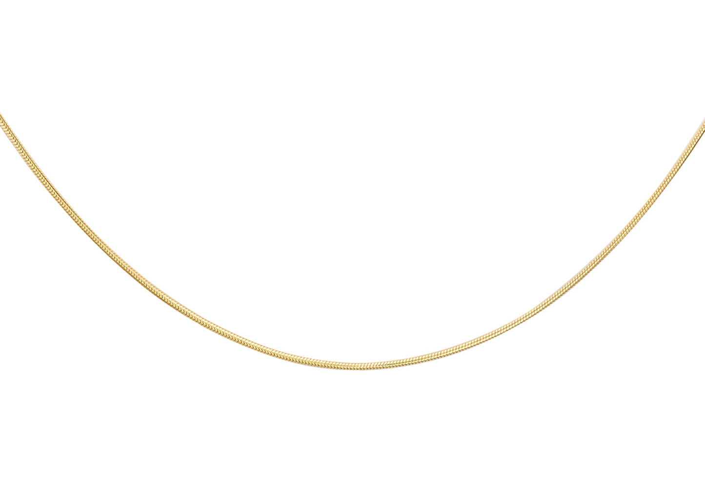 9ct Yellow Gold Snake Chain 18"