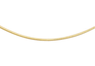 9ct Yellow Gold 18" Mini Round Snake Chain