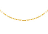 9K Yellow Gold 2.3mm Paper Clip Chain 24"