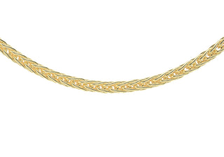 9K Yellow Gold 3mm Spiga Chain 18"
