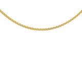 9K Yellow Gold 1.4mm Spiga Chain 18"