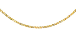 9K Yellow Gold 1.4mm Spiga Chain 18"
