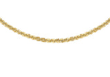 9K Yellow Gold 2.4mm Crisscross Tocalle Chain 20"