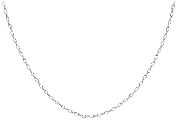 9K White Gold Oval Belcher Chain/ 20"