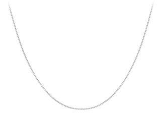 9ct White Gold Venetian Box Chain 18" - 20"