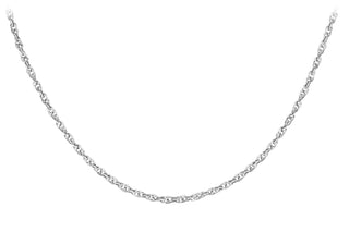 9ct White Gold Hollow Prince Of Wales Chain 20"