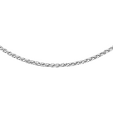 18K White Gold Spiga Chain 18" aaa