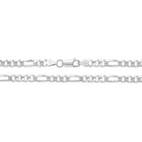 Sterling Silver Figaro Chain 22"