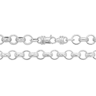 Sterling Silver Round Belcher Chain 22"