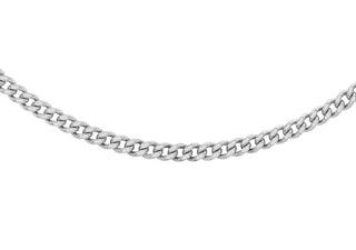 9ct White Gold Adjustable Curb Chain 20"