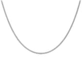 9ct White Gold Adjustable Curb Chain 20"