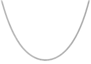 9ct White Gold Adjustable Curb Chain 20"