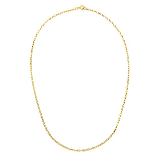 9ct Yellow Gold Small Paperclip Chain 18"