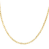 9ct Yellow Gold Small Paperclip Chain 18"