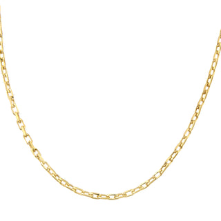 9ct Yellow Gold Small Paperclip Chain 18"