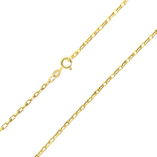 9ct Yellow Gold Small Paperclip Chain 18"