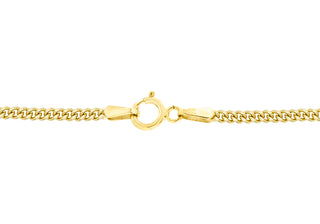 9ct Yellow Gold DC Curb Chain 16"