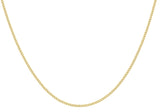 9K Yellow Gold 2.2mm Semi-Solid Curb Chain 16"