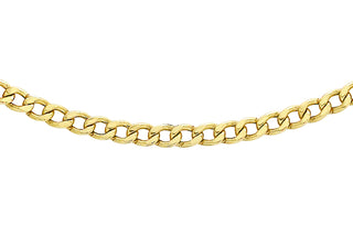 9ct Yellow Gold Curb Semi-Solid Curb Chain 20"