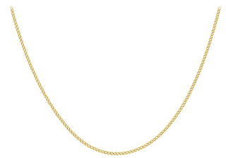 9ct Yellow Gold Curb Semi-Solid Curb Chain 20"