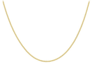 9ct Yellow Gold Semi-Solid Curb Chain 22"