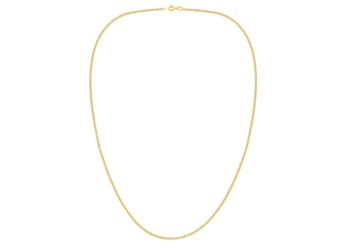 9ct Yellow Gold Semi-Solid Curb Chain 22"