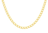 9ct Yellow Gold DC Flat Curb Chain 20"