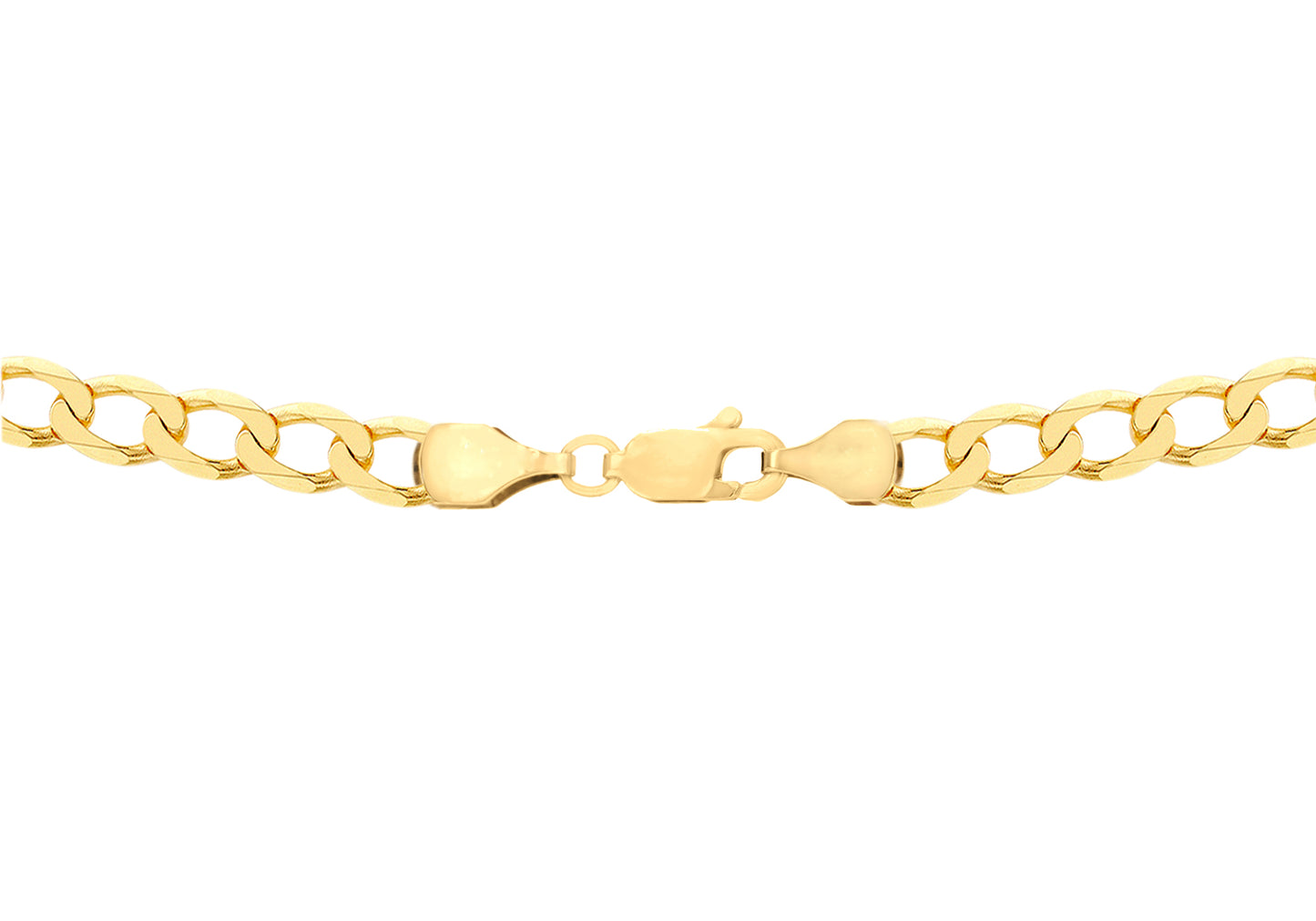 9ct Yellow Gold DC Flat Curb Chain 22"