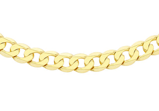 9ct Yellow Gold DC 5.7mm Curb Chain 18"
