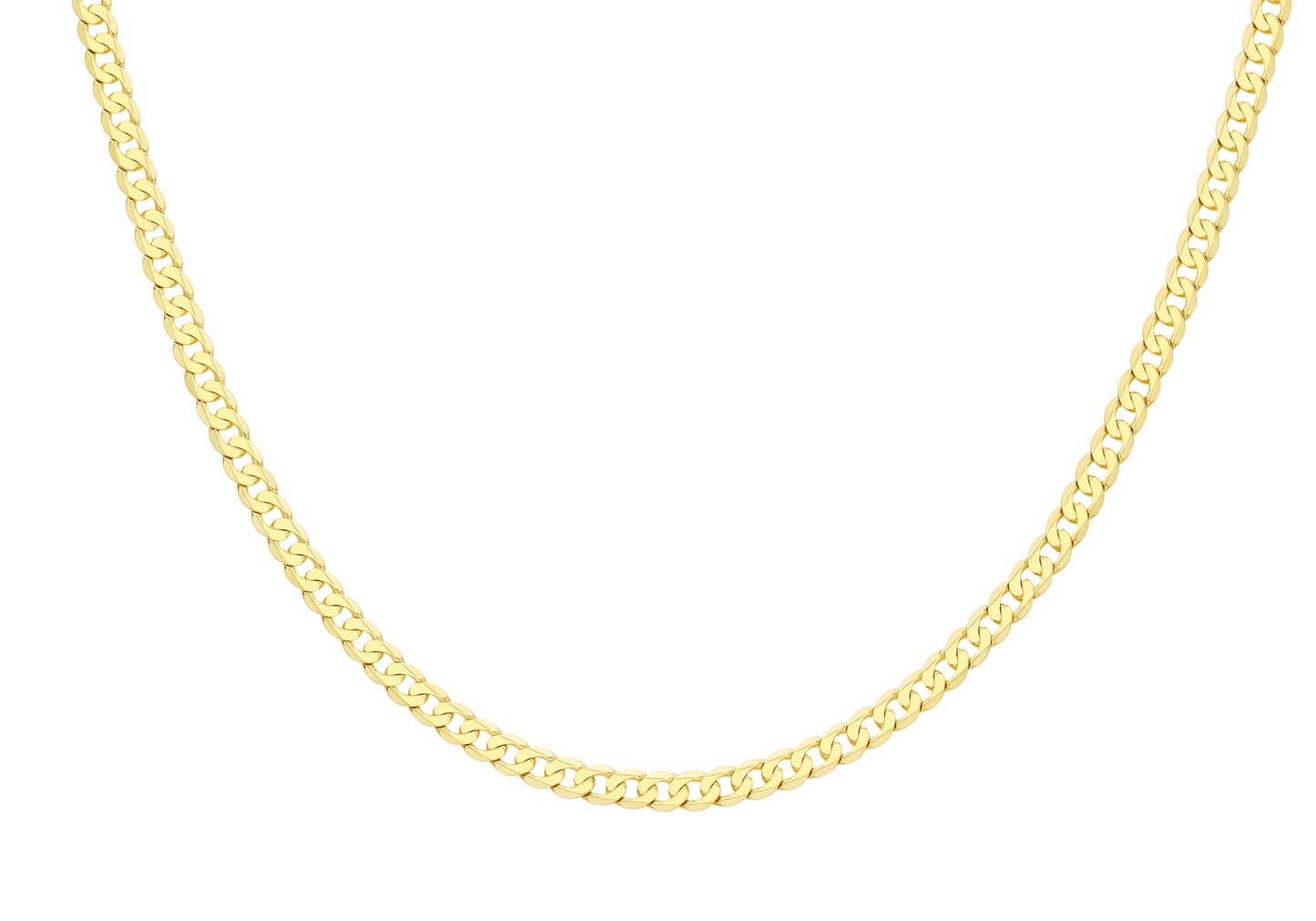 9ct Yellow Gold Curb Chain 22"