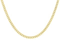 9K Yellow Gold 5.5mm Textured Flat Curb Chain 18"