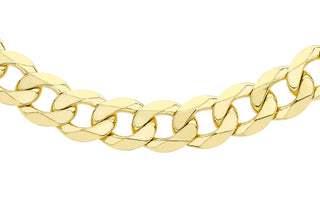 9K Yellow Gold 7.1mm Curb Chain 20"