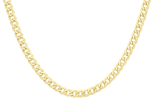 9K Yellow Gold 7.1mm Curb Chain 20"