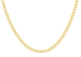 9K Yellow Gold 6.1mm Hollow Curb Chain 18"
