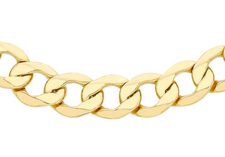 9K Yellow Gold 8.9mm Curb Chain 20"