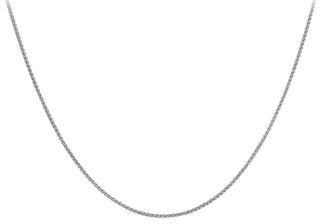 9ct White Gold Mini Adjustable Spiga Chain 20"