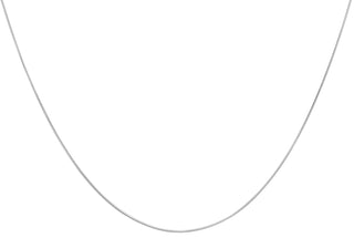 9ct White Gold Round Snake Chain 16"