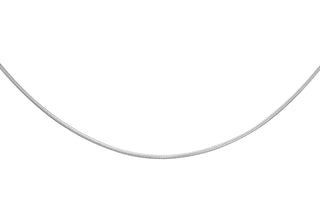 9ct White Gold Round Snake Chain 18"