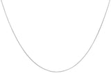 9ct White Gold Round Snake Chain 18"