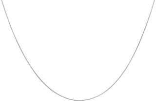 9ct White Gold Round Snake Chain 18"